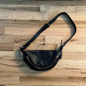 Coach Black Leather Fanny Pack